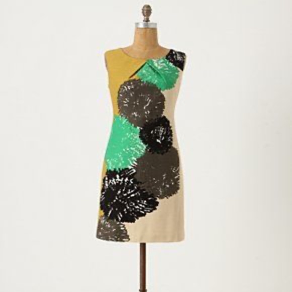 Anthropologie Tabitha Pom Flower Shift 0 XS MSRP $158 - Picture 2 of 6